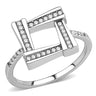 DA341 - No Plating Stainless Steel Ring with AAA Grade CZ in Clear
