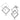DA201 - High polished (no plating) Stainless Steel Earrings with AAA Grade CZ in Clear