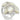 LO1044 - Rhodium Brass Ring with Precious Stone Conch in White