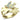 GL277 - IP Gold(Ion Plating) Brass Ring with Top Grade Crystal in Multi Color
