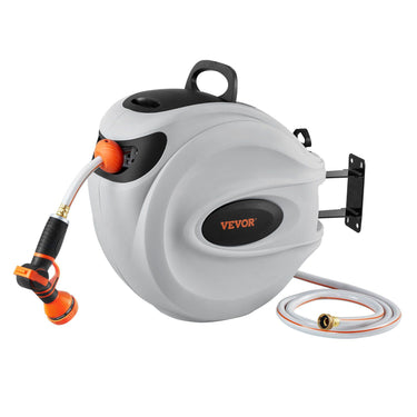Retractable Hose Reel Water Hose Reel 84'x5/8" 180° Swivel Wall-Mounted