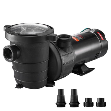 Swimming Pool Pump 1.5HP 115V 1100W, Single Speed Pumps for Above Ground, Powerful Self Primming Pool Pumps w/ Strainer Filter Basket, 5280 GPH Max. Flow, Certification of ETL for Security