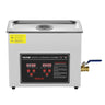 Ultrasonic Cleaner with Digital Timer & Heater, Professional Ultra Sonic Jewelry Cleaner, Stainless Steel Heated Cleaning Machine for Glasses Watch Rings Small Parts Circuit Board (6L)