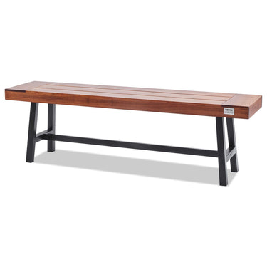 Outdoor Bench, 63 inches Wood Garden Bench with Metal Leg for Outdoors, Outdoor Garden Park Bench, 500 lbs Load Capacity Bench, Dining Bench Patio Bench for Garden, Park, Yard, Front Porch