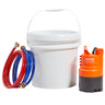 Tankless Water Heater Flushing Kit, Includes Efficient Pump & 3.7 Gallon Pail & 2 Hoses, Wrench and Adapter for Quick Install, Easy to Start Water Heater Flush Descale Kit Anti-corrosion