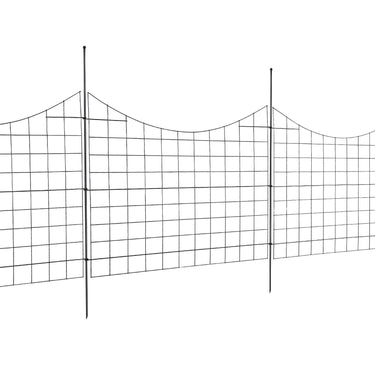 Garden Fence, 36.6in(H) x29.5in(L) Animal Barrier Fence, Underground Decorative Garden Fencing with 2.5 Inch Spike Spacing, Metal Dog Fence for The Yard and Outdoor Patio, 5 Pack