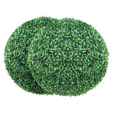 Artificial Topiaries Boxwood Trees, 16' Tall (2 Pieces), Ball-Shape Faux Topiaries Plant, All-year Green Feaux Plant Decorative Balls for Backyard, Balcony,Garden, Wedding and Home Décor