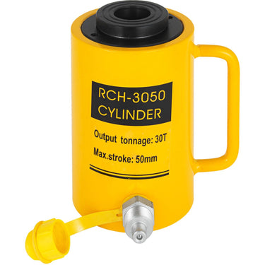 30T Hydraulic Cylinder Jack Hollow Single Acting Hydraulic Ram Cylinder 50mm Hydraulic Lifting Cylinders (30T 2Inch Hollow)