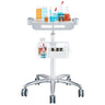 Medical Cart, Salon Cart with Wheels, Mobile Trolley Cart 26.77"-42.91" Height Adjustable, Metal Salon Stations for Hair Stylist, Rolling Desktop Lab Cart for Clinic, Beauty and Salon