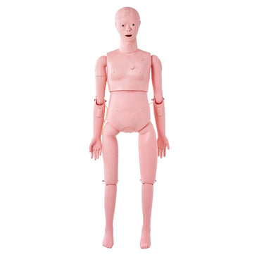 Nursing Training Manikin, Female Life Size Demonstration Human Manikin for Nursing Training, Multifunctional Education Teaching Model Supplies, PVC Anatomical Mannequin Body Care Simulator Model