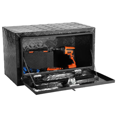 Underbody Aluminum Truck Tool Box 30" x 17" x 18" Trailer RV Tool Storage
