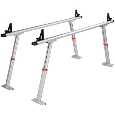 Truck Rack, 800 lbs Capacity, 17-29in Adjustable Height, Aluminum Ladder Rack for Truck with 8 Non-Drilling C-clamps, Heavy Duty Truck Bed Rack Two-Bar Set for Kayak, Surfboard, Lumber, Ladder