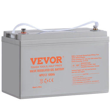 Deep Cycle Battery, 12V 100 AH, AGM Marine Rechargeable Battery, High Self-Discharge Rate 800A Current, for RV Solar Marine Off-Grid Applications UPS Backup Power System