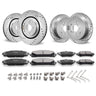 Drilled Slotted Front&Rear Brake Rotors Pads for Toyota Sienna Highlander
