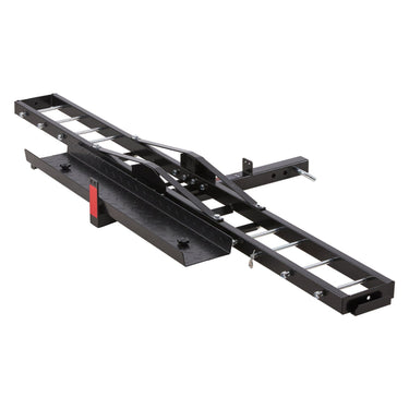 Motorcycle Carrier, 600 LBS Steel Motorcycle Carrier Hitch Mount with Loading Ramp, Scooter Dirt Bike Trailer Hauler with Ratchet Straps and Stabilizer, for Car, Truck with 2" Hitch Receiver