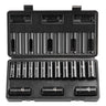Impact Sockets Set 15pcs 6-Point 3/8in Drive Bit Ratchet Tool Kit Case