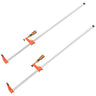 Bar Clamps for Woodworking, 2-Pack 36" Clamp/Spreader, Quick-Change F Clamp with 600 lbs Load Limit, 2.5" Throat Depth, Cast Iron and Carbon Steel, Wood Clamps for Woodworking Metal Working