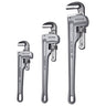 3-Piece Pipe Wrench Set, 10" 14" 18" Aluminum Straight Pipe Wrench, Adjustable Plumbing Wrench, with High Strength Jaw and Ergonomic Handle, Hangable Design, for Water Pipes, Automotive Repairs
