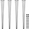 Hairpin Table Legs 36" Black Set of 4 Desk Legs 880lbs Load Capacity (Each 220lbs) Hairpin Desk Legs 3 Rods for Bench Desk Dining End Table Chairs Carbon Steel DIY Heavy Duty Furniture Legs