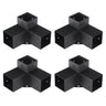 Pergola Bracket Kit 4''x4'', 4pcs 3-Way Heavy Duty Corner Bracket Woodworks DIY Post Base Kit, Easy Installation Wooden Beams for Gazebos, Patio Pergolas, Log Cabin Outdoor Pergola Hardware
