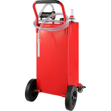 30 Gallon Fuel Caddy, 23.5 L/min, 180W Portable Storage Tank Container with Electric Pump Wheels, Fuel Transfer Storage Tank for Diesel Lubricating Oil Machine Oil Car Mowers Boat Motorcycle
