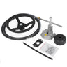 Outboard Steering System 15' Outboard Steering System 15 Feet Boat Steering Cable with 13" Wheel Durable Marine Steering System