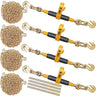 Ratchet Chain Binder, 5/16"-3/8" Heavy Duty Load Binders, with G80 Chains 7100 lbs Secure Load Limit, Labor-saving Anti-skid Handle, Tie Down Hauling Chain Binders for Flatbed Truck Trailer, 4 P