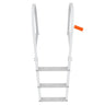 Dock Ladder, Removable 3 Steps, 500 lbs Load Capacity, Aluminum Alloy Pontoon Boat Ladder with 3.1'' Wide Step & Nonslip Rubber Mat, Easy to Install for Ship/Lake/Pool/Marine Boarding
