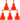 20Pack 18" Traffic Cones, Safety Road Parking Cones PVC Base, Orange Traffic Cone with Reflective Collars, Hazard Construction Cones for Home Traffic Parking