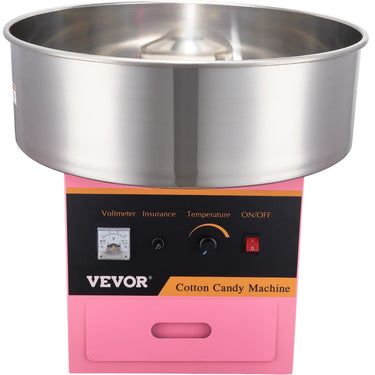 Electric Cotton Candy Machine, 1000W Candy Floss Maker, Commercial Cotton Candy Machine with Stainless Steel Bowl, Sugar Scoop, and Drawer, Perfect for Home Kids Birthday, Family Party Pink