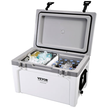 Insulated Portable Cooler, 52 qt, Holds 50 Cans, Ice Retention Hard Cooler with Heavy Duty Handle, Ice Chest Lunch Box for Camping, Beach, Picnic, Travel, Outdoor, Keeps Cool for up to 6 Days