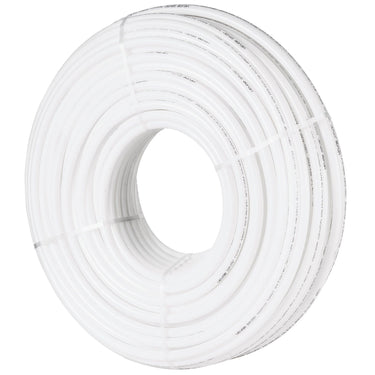 PEX Pipe 3/4 Inch, 500 Feet Length PEX-B Flexible Pipe Tubing for Potable Water, Pex Water Lines for Hot/Cold Water & Easily Restore, Plumbing Applications with Free Cutter & Clamps ,White