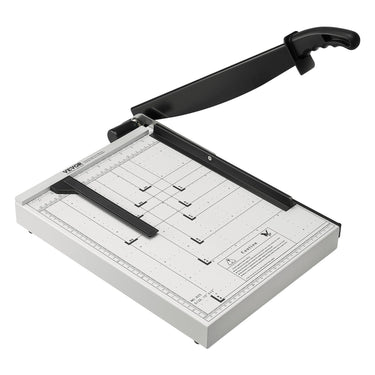 Paper Cutter, Guillotine Trimmer, 15" Cut Length, 16 Sheets Capacity, Heavy Duty Guillotine Paper Cutter with Guard Rail/Blade Lock for Cardstock/Cardboard, Paper Trimmer for Home Office School