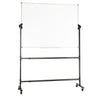 Rolling Whiteboard, 48x32 inch Double-Sided Magnetic Mobile Whiteboard, 360° Reversible Adjustable Height Dry Erase Board with Wheels & Movable Tray for Office School