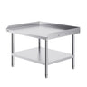 Stainless Steel Work Table, 30 x 36 x 26 Inch Commercial Food Prep Worktable, 3-Sided Backsplash Heavy Duty Prep Worktable, Metal Work Table with Adjustable Height for Restaurant Home Hotel