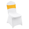 Stretch Spandex Folding Chair Covers, Universal Fitted Chair Cover with Chair Sashes, Removable Washable Protective Slipcovers, for Wedding, Holiday, Banquet, Party, Dining (50 Set Gold & White)