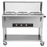 3-Pan Commercial Food Warmer, 3 x 20.6QT Electric Steam Table, 1500W Professional Buffet Catering Food Warmer with Acrylic Sneeze Guard, Food Grade Stainless Steel Server for Party Restaurant