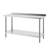 24 x 60 x 36 Inch Stainless Steel Work Table, Commercial Food Prep Worktable Heavy Duty Prep Worktable, Metal Work Table with Adjustable Height for Restaurant, Home and Hotel