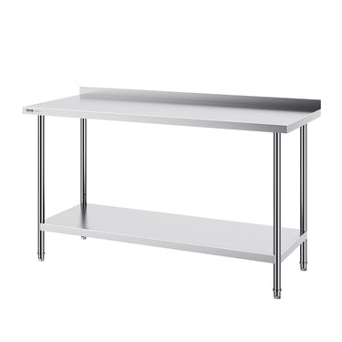 24 x 60 x 36 Inch Stainless Steel Work Table, Commercial Food Prep Worktable Heavy Duty Prep Worktable, Metal Work Table with Adjustable Height for Restaurant, Home and Hotel