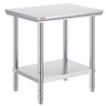 Commercial Worktable & Workstation 24 x 30 x 32 Inch Stainless Steel Work Table Heavy Duty Commercial Food Prep Work Table for Home, Kitchen, Restaurant Metal Prep Table with Adjustable Feet