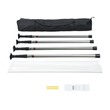 Dust Barrier Poles, Carry Bag, 10 Ft Poles with 4 Telescoping Poles, and 32.8x13.12 Ft Plastic Film, for Interior Decoration and Painting Projects