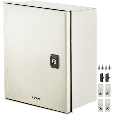 Fiberglass STELL Enclosure, 12 x 10 x 6'' NEMA 4X Fiberglass Electrical Box, IP66 Waterproof & Dustproof, Outdoor/Indoor Electrical Junction Box, with Mounting Plate(30 x 25 x 14 cm)