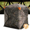 Hunting Blind, 270° See Through Ground Blind, 1-2 Person Pop Up Deer Blind for Hunting with Carrying Bag, Portable Resilient Hunting Tent, 3 Horizontal Windows for Turkey and Deer Hunting
