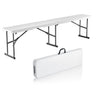 6FT Plastic Folding Bench Portable Outdoor Bench for Picnic Camping Garden