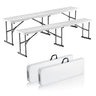 6FT Plastic Folding Bench Portable Outdoor Bench for Picnic Camping 2 Pack