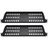 2PCS 1U Server Rack Shelf 10"/254 mm Depth Vented Rack Mount Shelf Tray