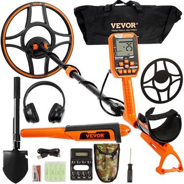 Waterproof Metal Detector, 12" Coil, Professional Rechargeable Gold Detector, 39-50 in Adjustable with LCD 7 Modes Advanced DSP Chip Bluetooth Headset, IP68 for Detecting Gold Treasure Hunting