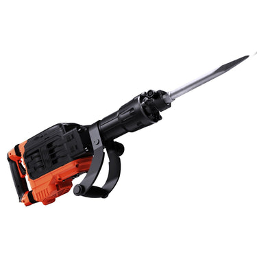 Demolition Jack Hammer, 3500W Jack Hammer Concrete Breaker, 2pcs Chisel with Gloves & 360°C Swiveling Front Handle for Trenching, 1900 BPM Heavy Duty Electric Jack Hammer, Black