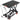 Hydraulic Lift Table Cart, 500lbs Capacity 28.5" Lifting Height, Manual Single Scissor Lift Table with 4 Wheels and Non-slip Pad, Hydraulic Scissor Cart for Material Handling, Black