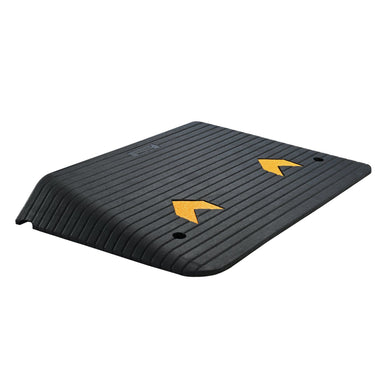 Rubber Threshold Ramp, 4" Rise Wheelchair Ramp Doorway, Recycled Rubber Power Curb Ramp Rated 33069 Lbs Load Capacity, Non-Slip Textured Surface Rubber Ramp for Wheelchair Car Scooter